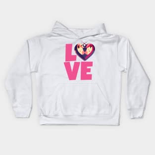 Unicorn Valentine Unicorns in Love Heart Kids Hoodie